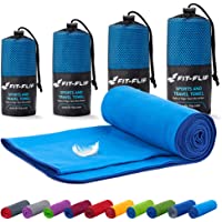 Fit-Flip Toalla Microfibra – en Todos los tamaños - 18 Colores – Conjunto de Toallas Gimnasio Toalla Gym- Toalla Viaje y…